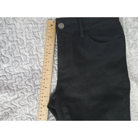 Via Ritina Black Jeans Size 6 Beaded Fringed Boho Cuffs - Picture 8 of 10